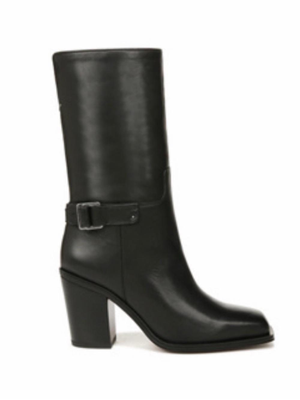 Franco Sarto Black Leather Slip on  Boots(Size 8.5M)